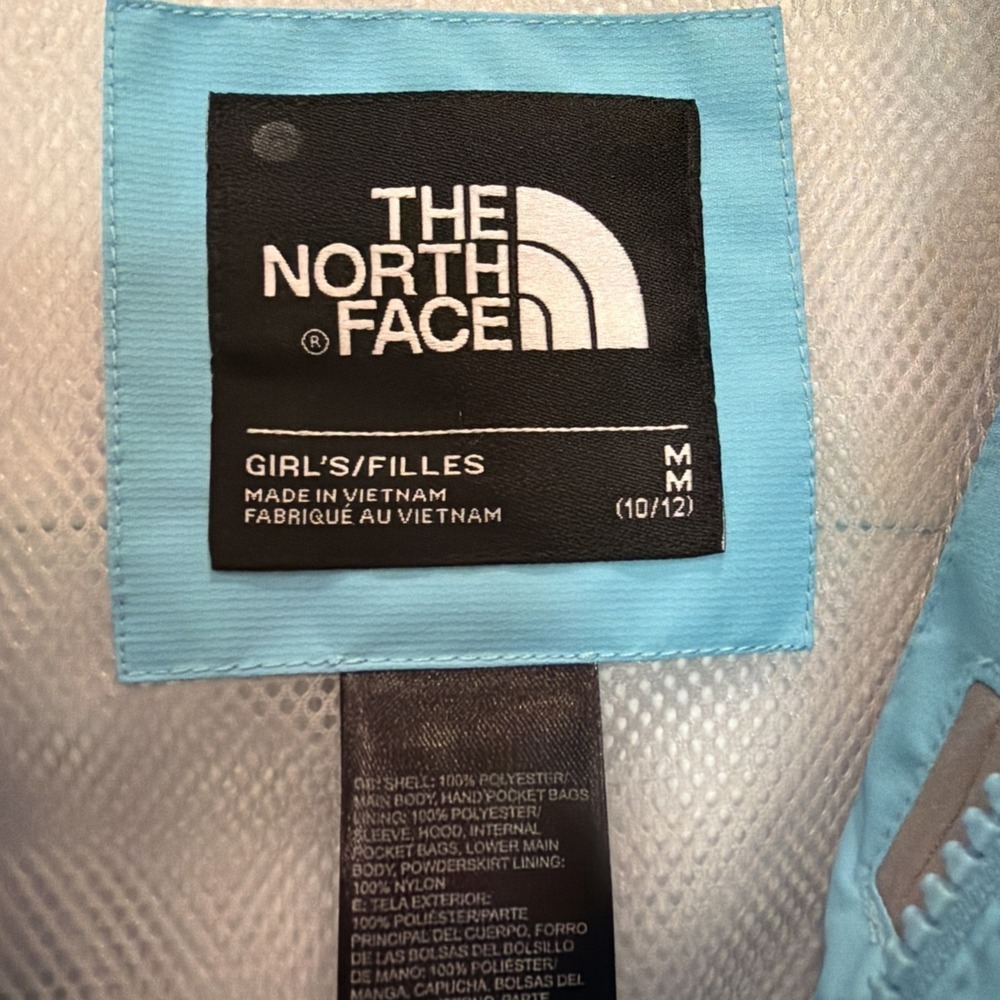 The North Face Girls Triclimate Jacket Flora Teal 3in1 Hooded 10-12M Ski HyVent - Picture 2 of 8